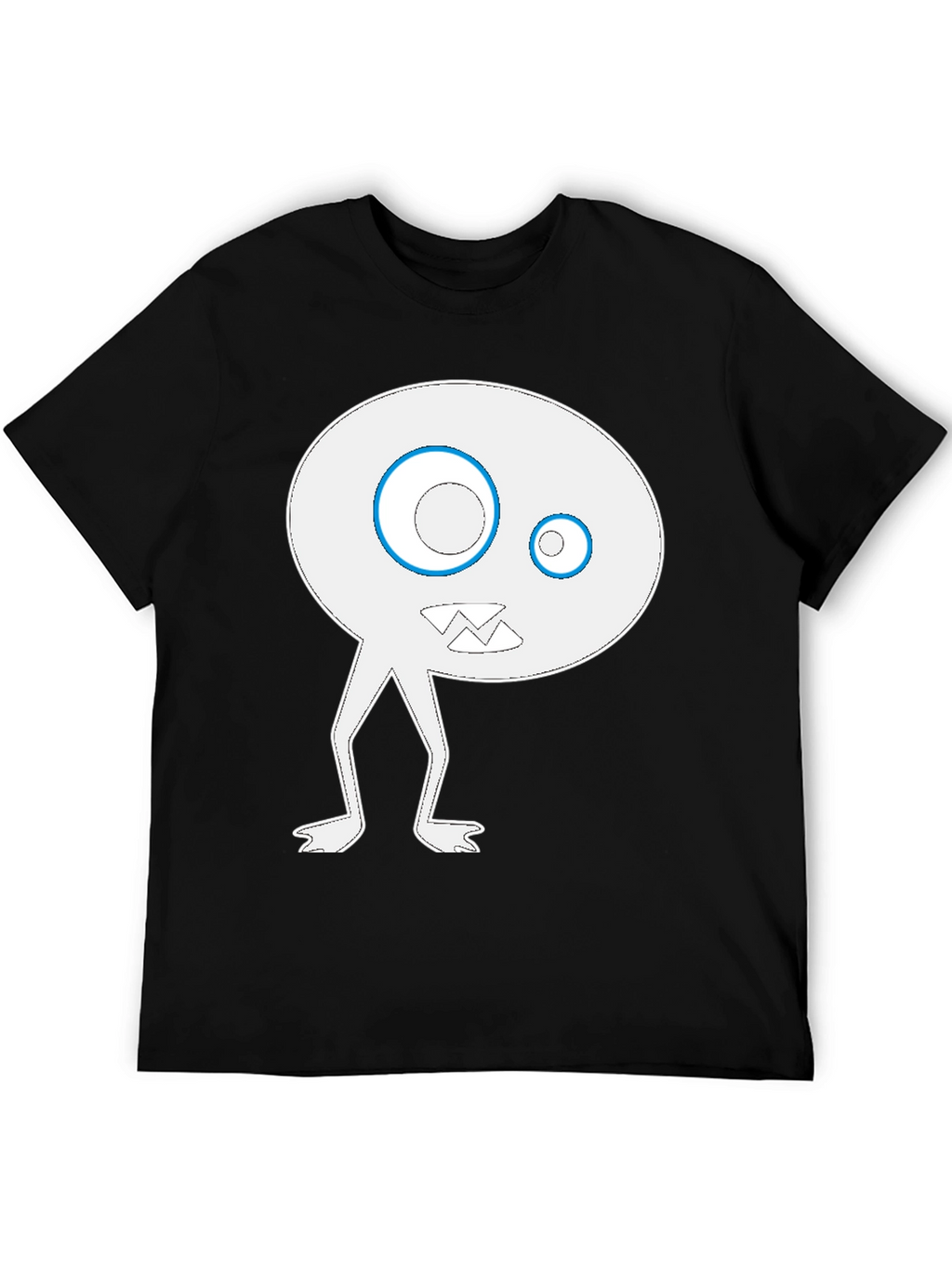 Funky Monster Graphic Tee - Black Cotton Blend Shirt