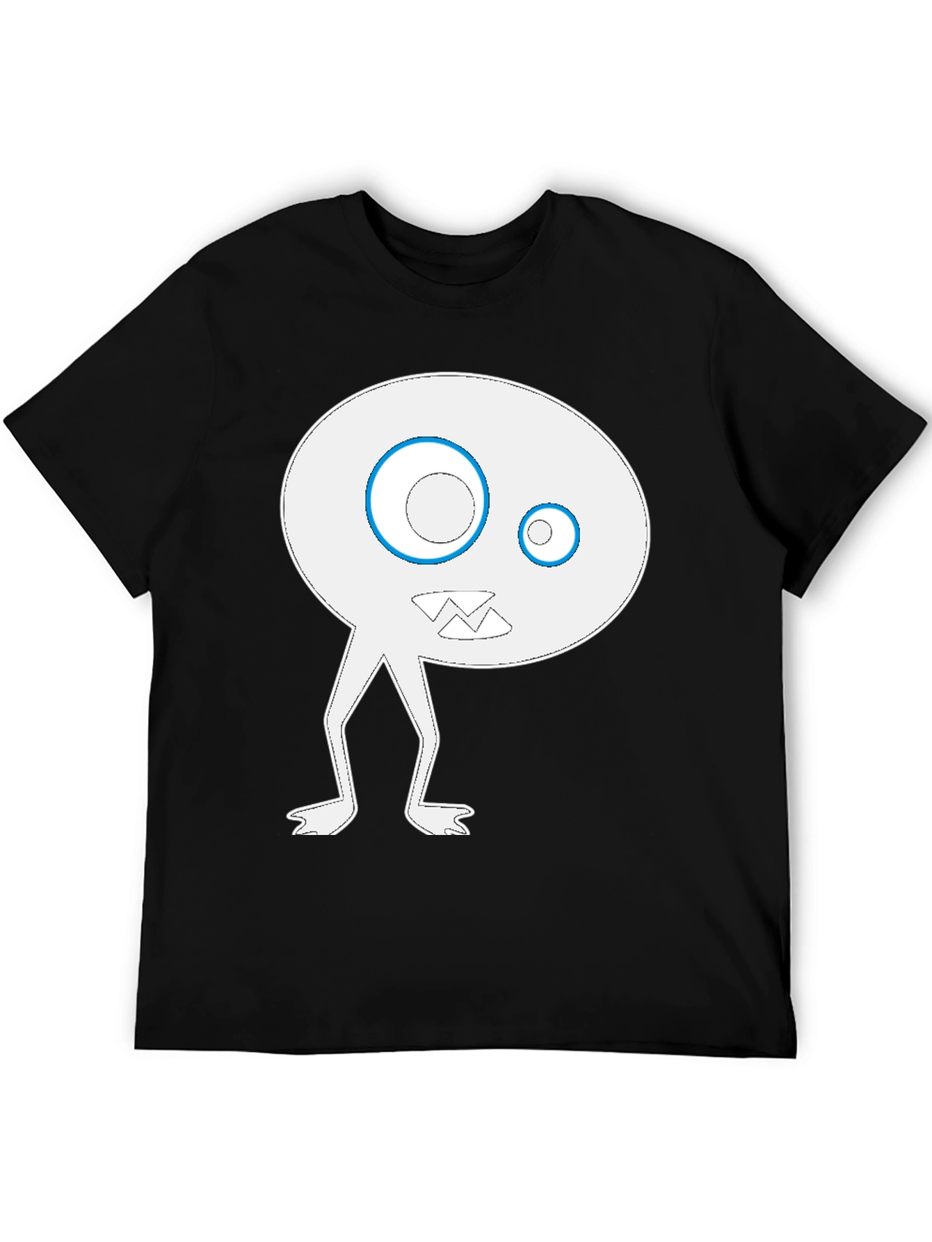 Funky Monster Graphic Tee - Black Cotton Blend Shirt