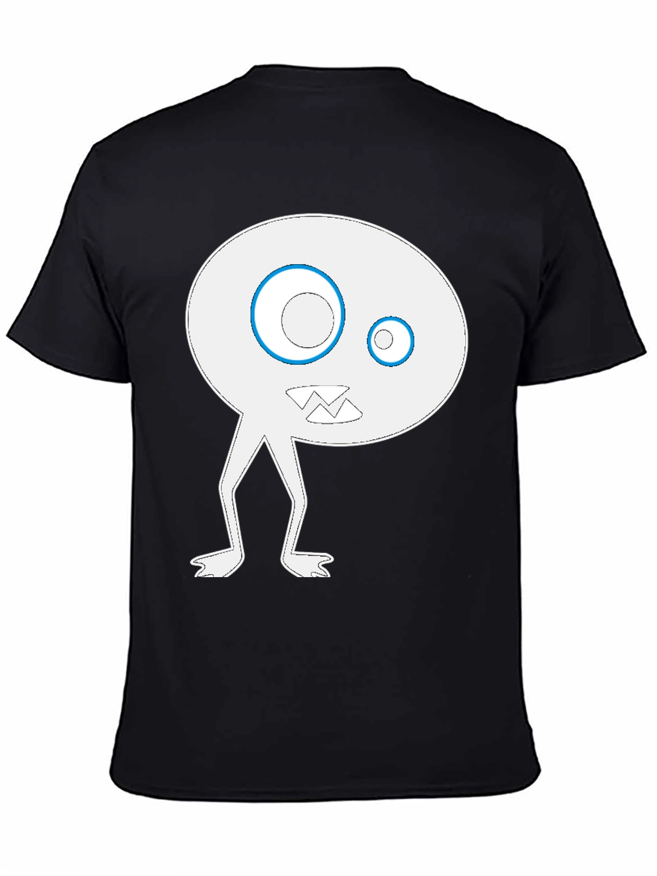 Funky Monster Graphic Tee - Black Cotton Blend Shirt
