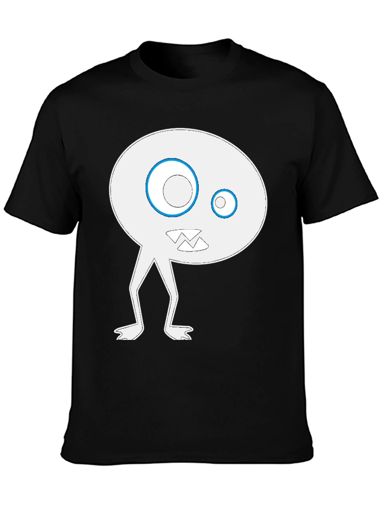 Funky Monster Graphic Tee - Black Cotton Blend Shirt