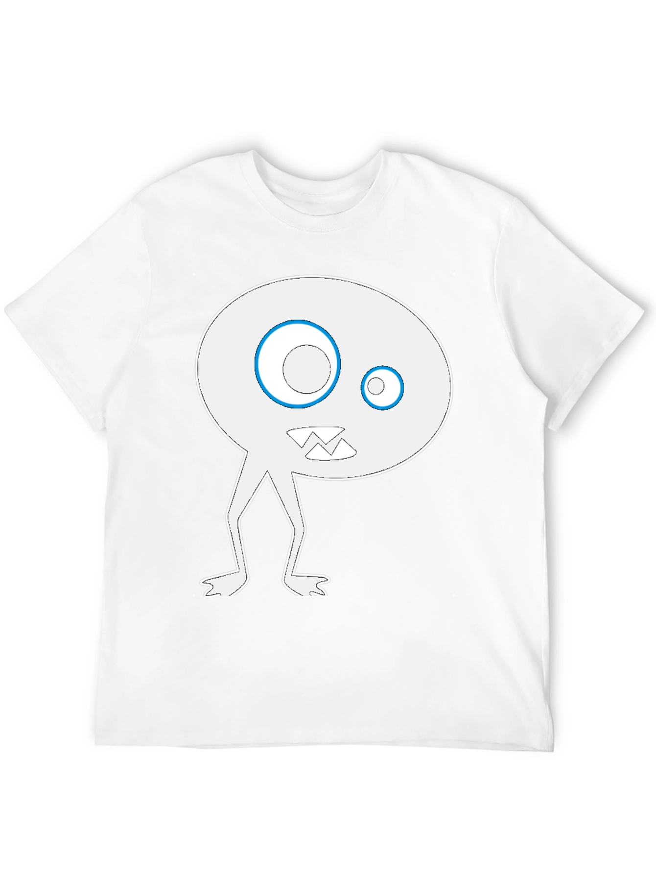Funky Monster Graphic Tee - Black Cotton Blend Shirt
