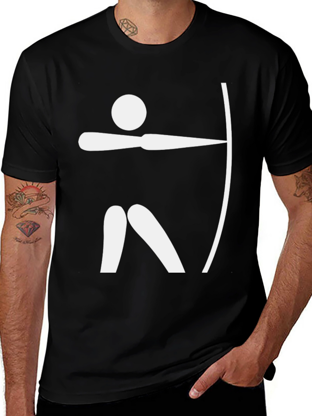 Archery Graphic Tee - Black Cotton T-Shirt