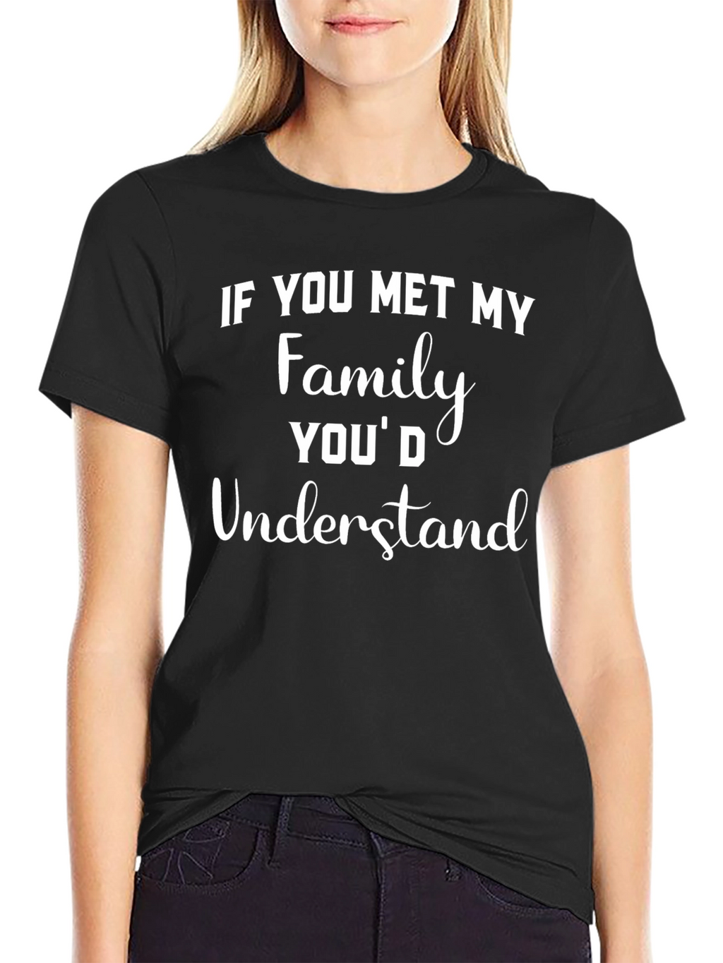Humorous Meet My Family Graphic Tee