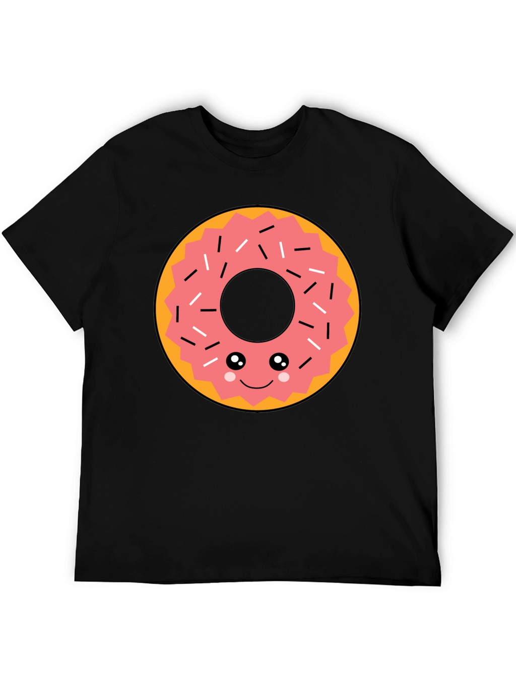 Kawaii Donut Graphic Tee - Funny Food T-Shirt