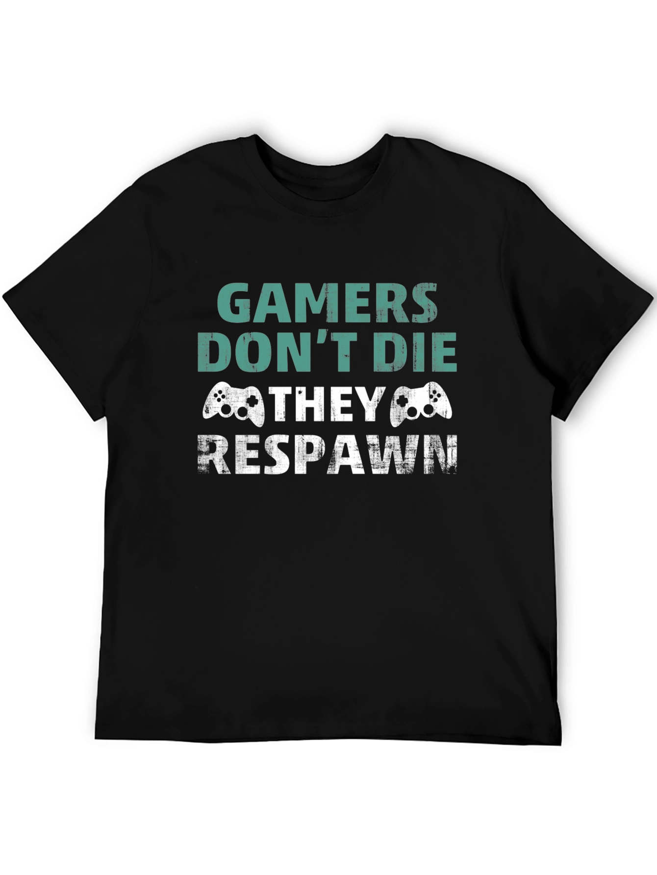 Gamer Respawn Graphic T-Shirt - Black