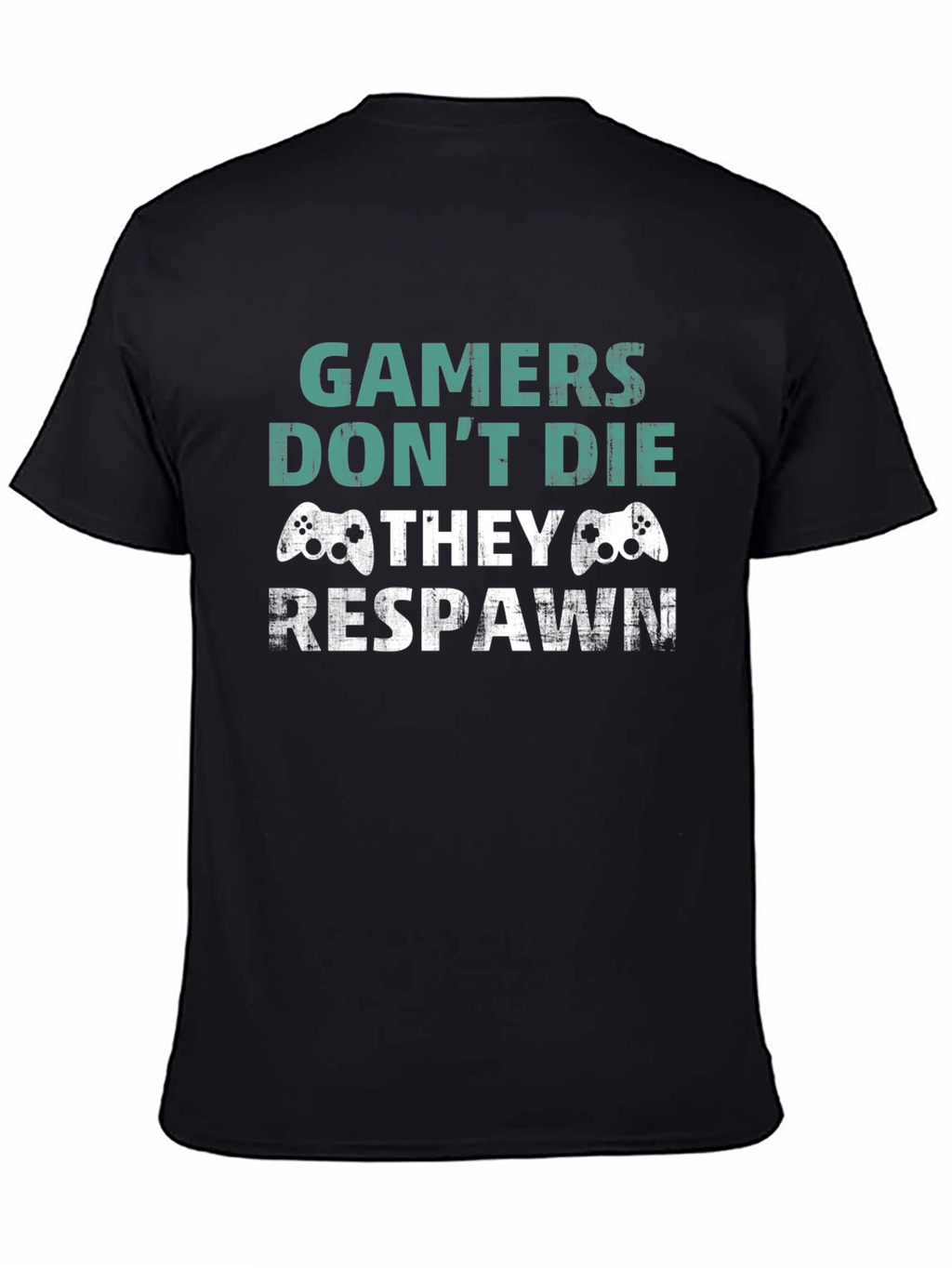 Gamer Respawn Graphic T-Shirt - Black
