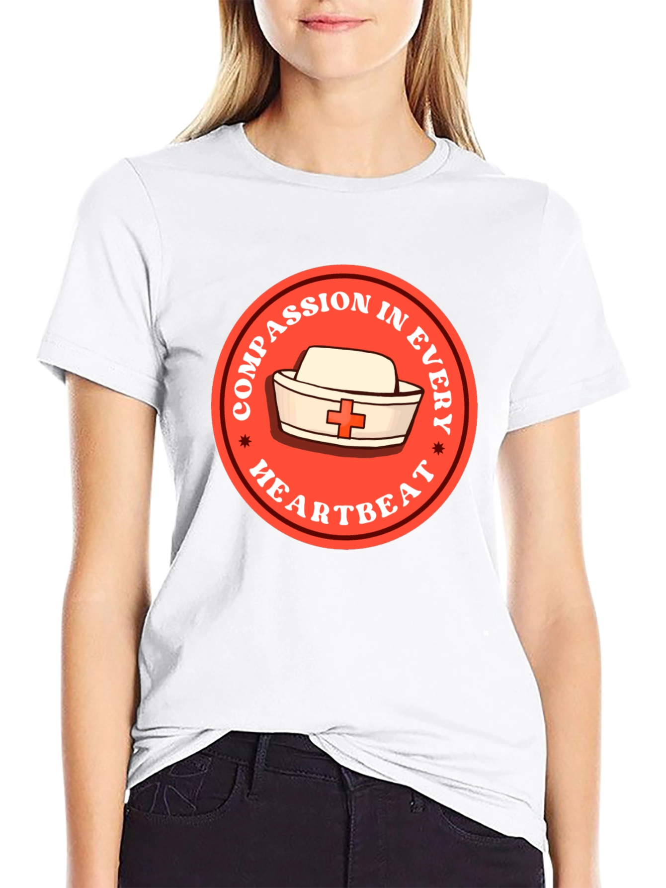 Compassion in Every Heartbeat Nurse T-Shirt