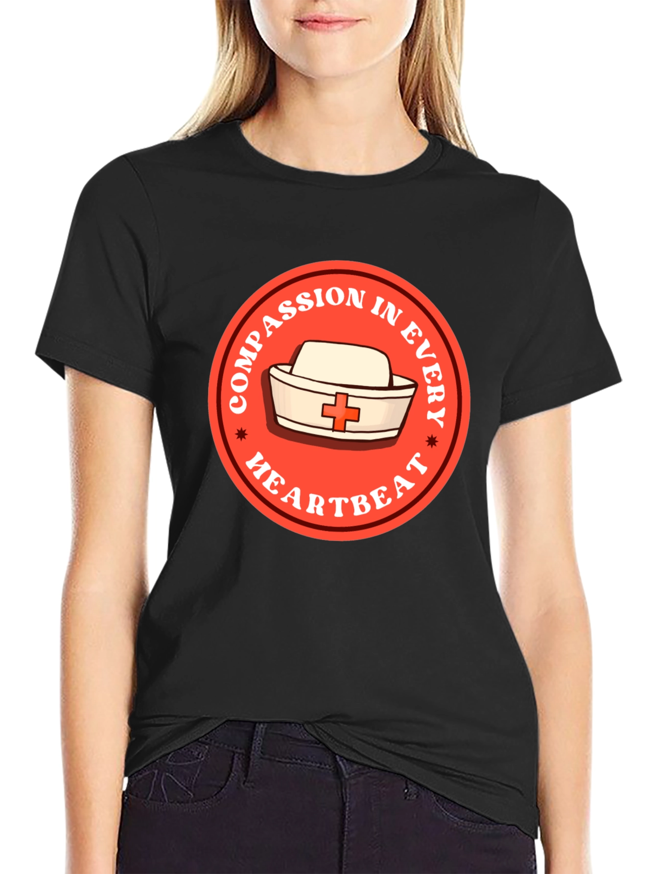 Compassion in Every Heartbeat Nurse T-Shirt