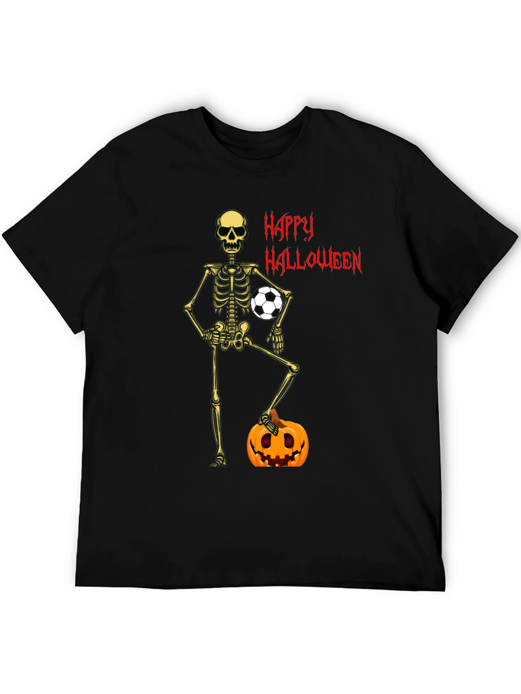 Skeleton Soccer Halloween T-Shirt