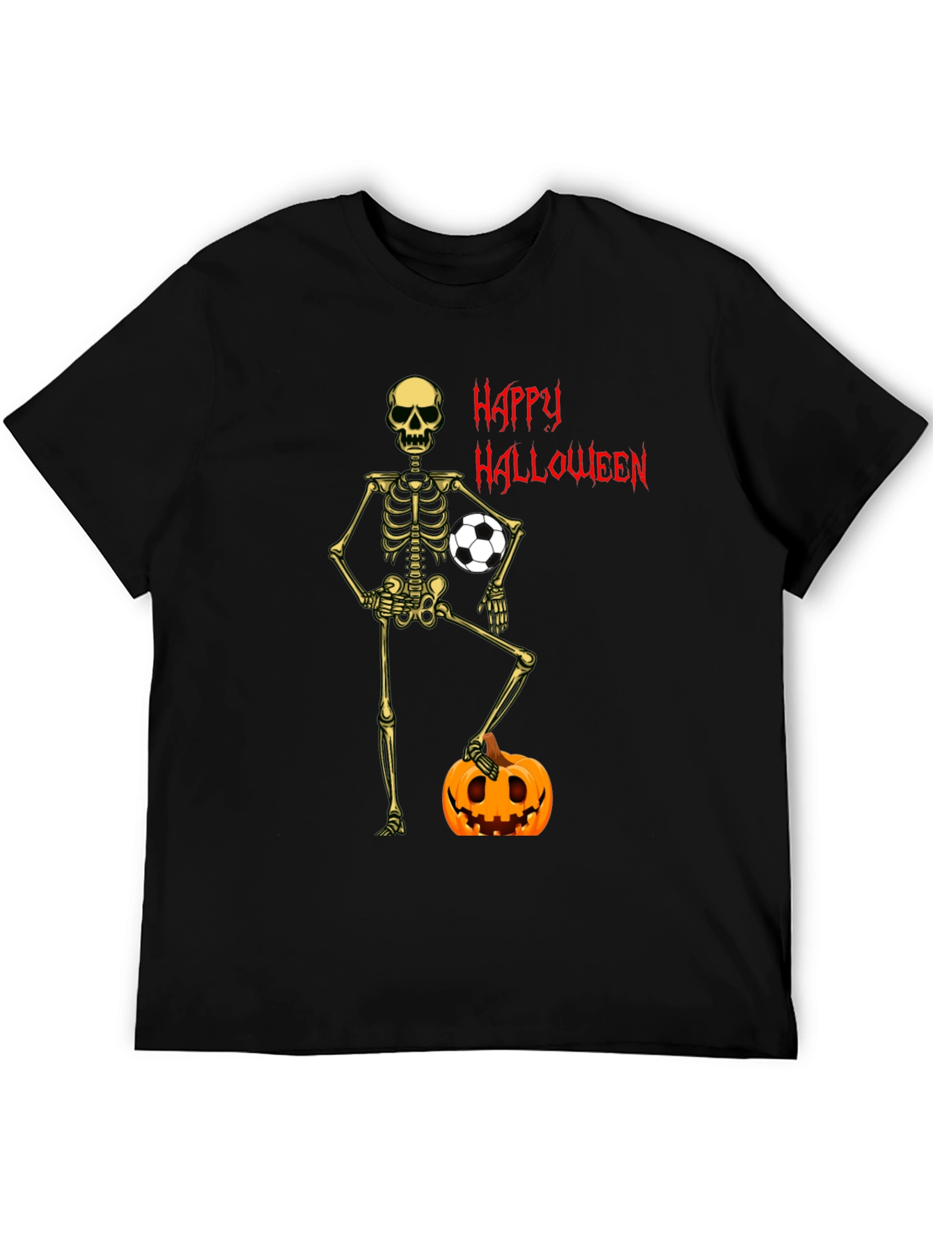 Skeleton Soccer Halloween T-Shirt