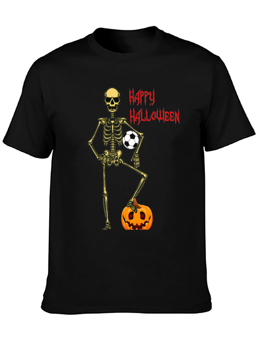 Skeleton Soccer Halloween T-Shirt