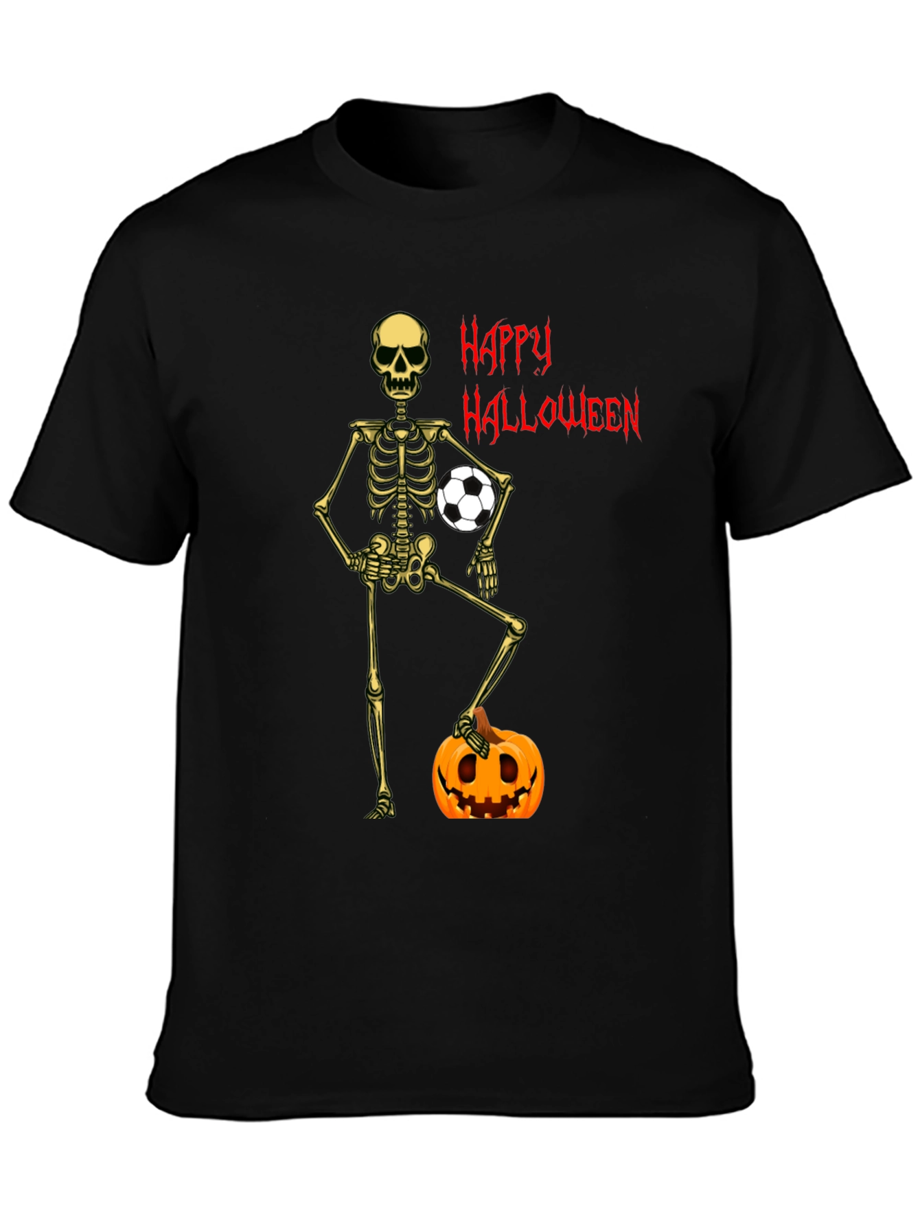Skeleton Soccer Halloween T-Shirt