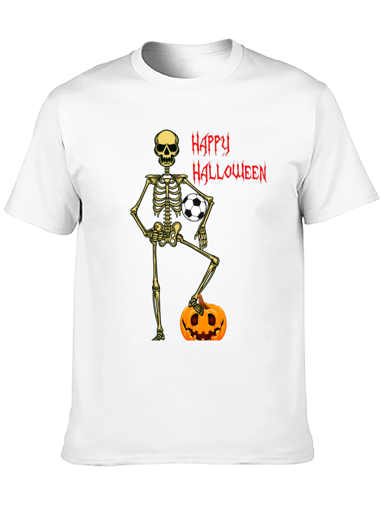 Skeleton Soccer Halloween T-Shirt