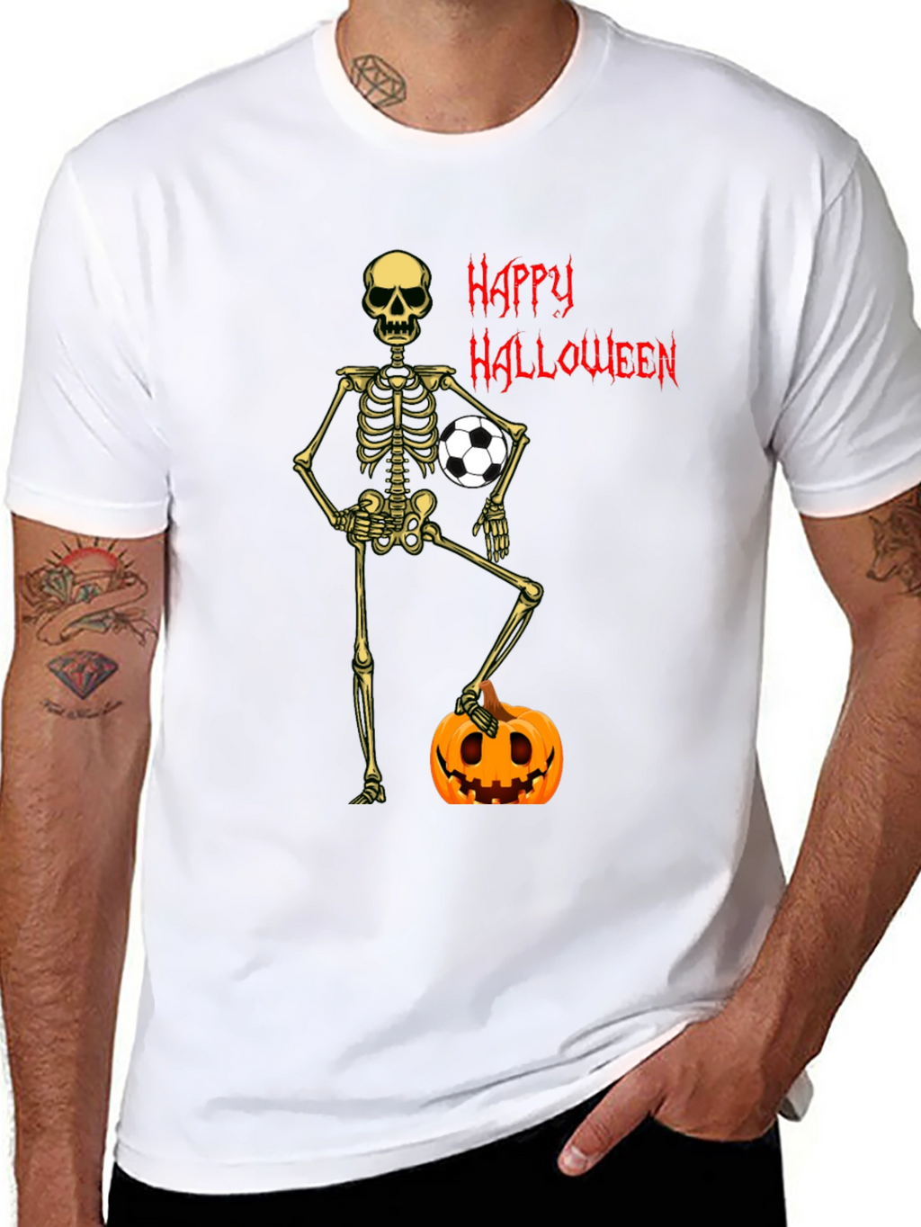 Skeleton Soccer Halloween T-Shirt