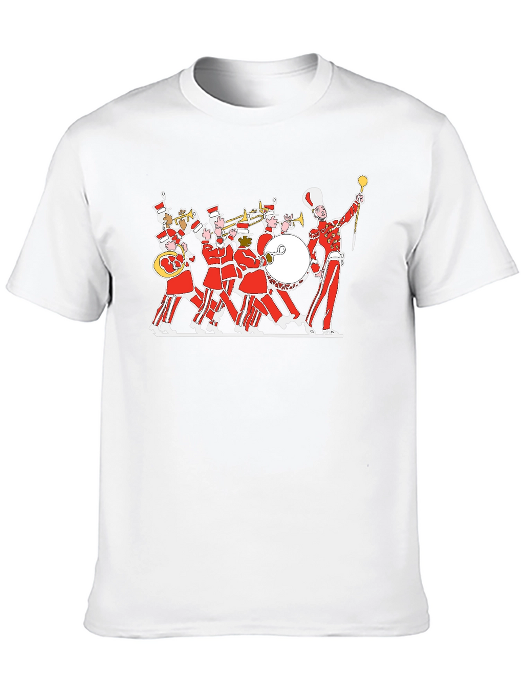 Marching Band Graphic Tee - Black Cotton T-Shirt