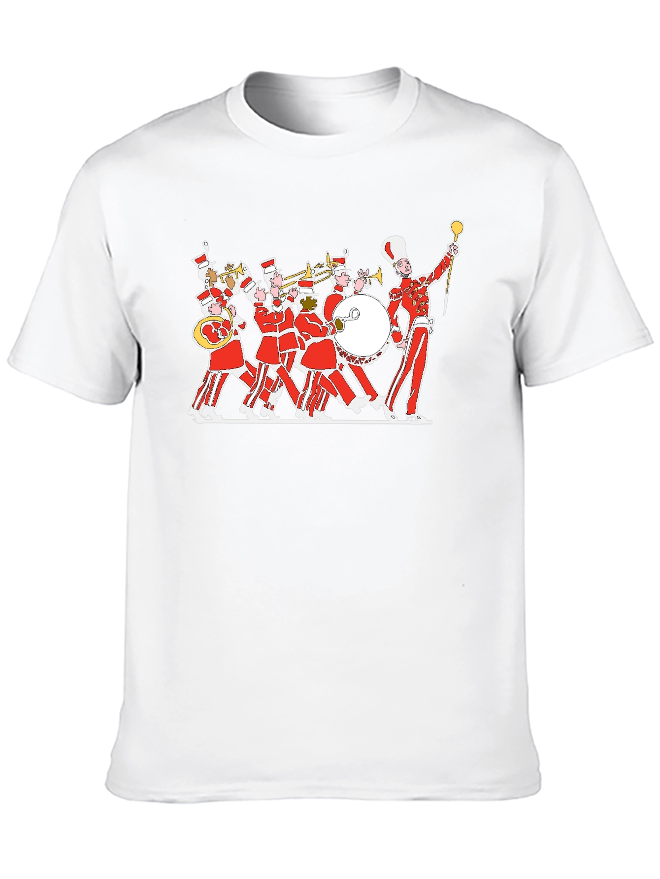 Marching Band Graphic Tee - Black Cotton T-Shirt