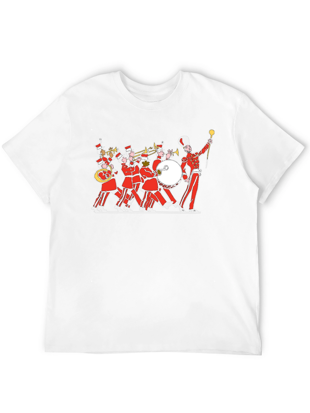 Marching Band Graphic Tee - Black Cotton T-Shirt