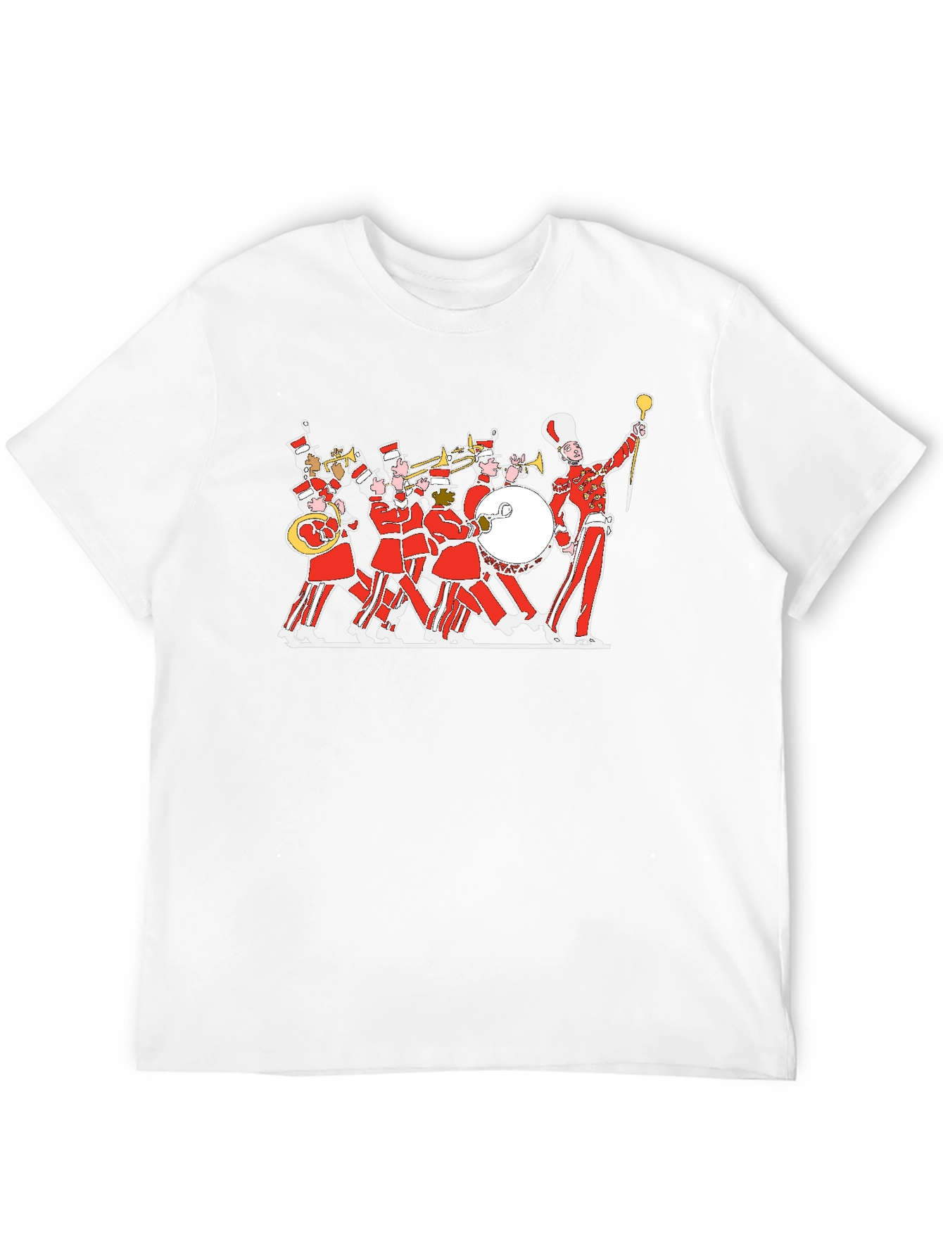 Marching Band Graphic Tee - Black Cotton T-Shirt