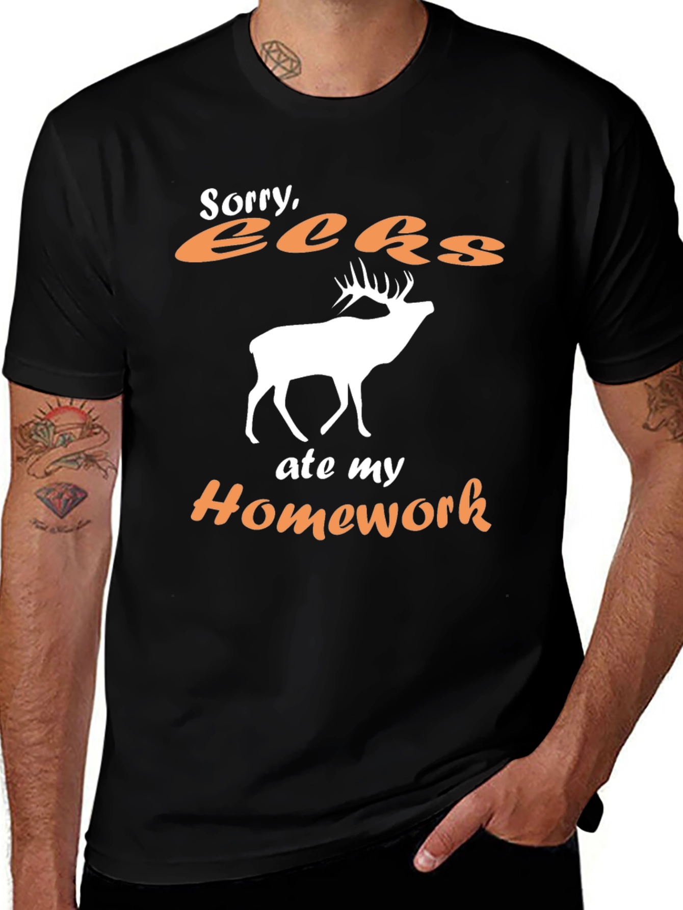 Funny Deer Ate My Homework T-Shirt
