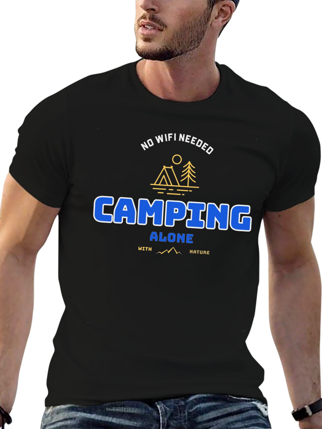 Camping Alone Tee: No WiFi Needed Nature Shirt