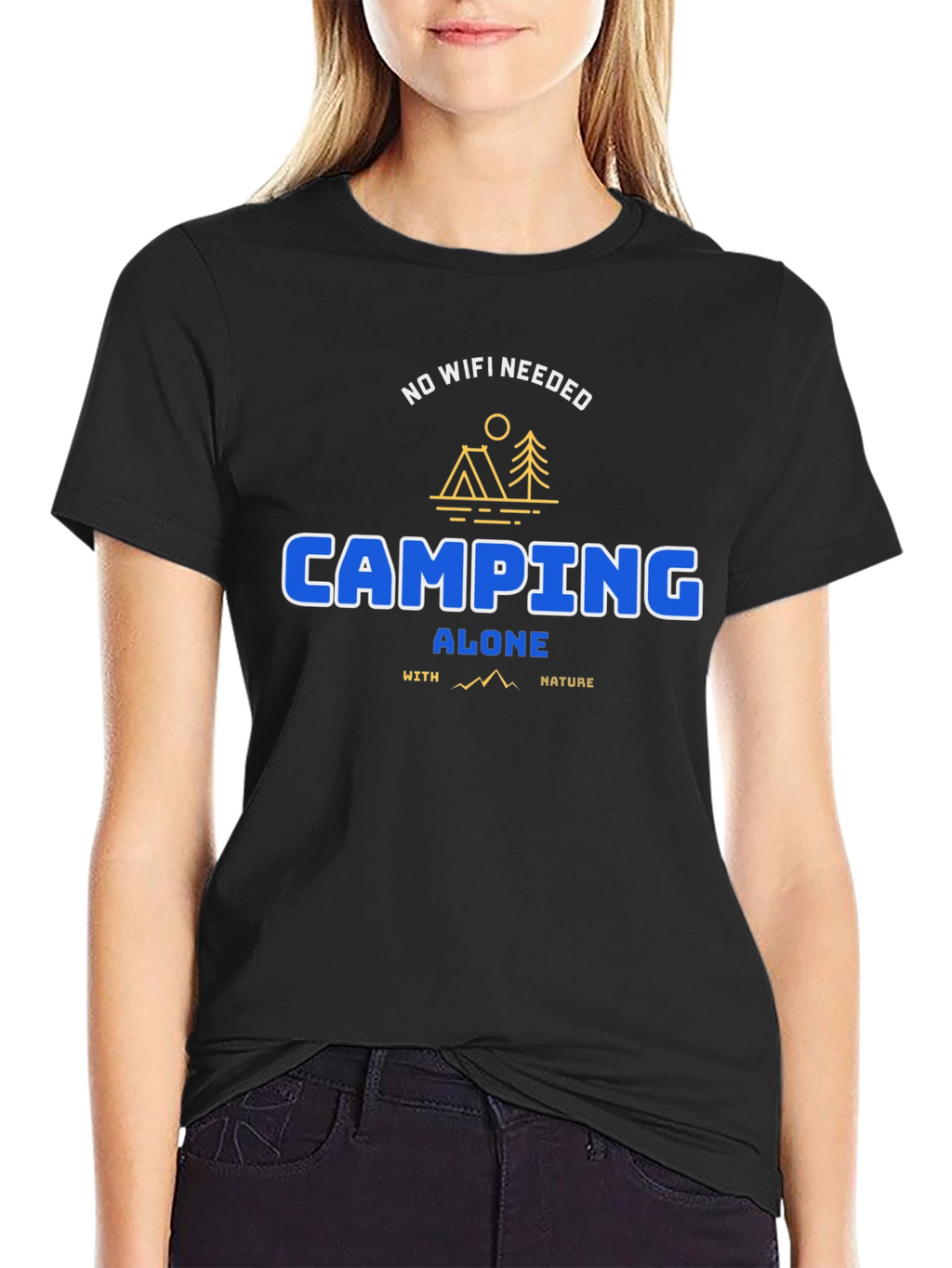 Camping Alone Tee: No WiFi Needed Nature Shirt