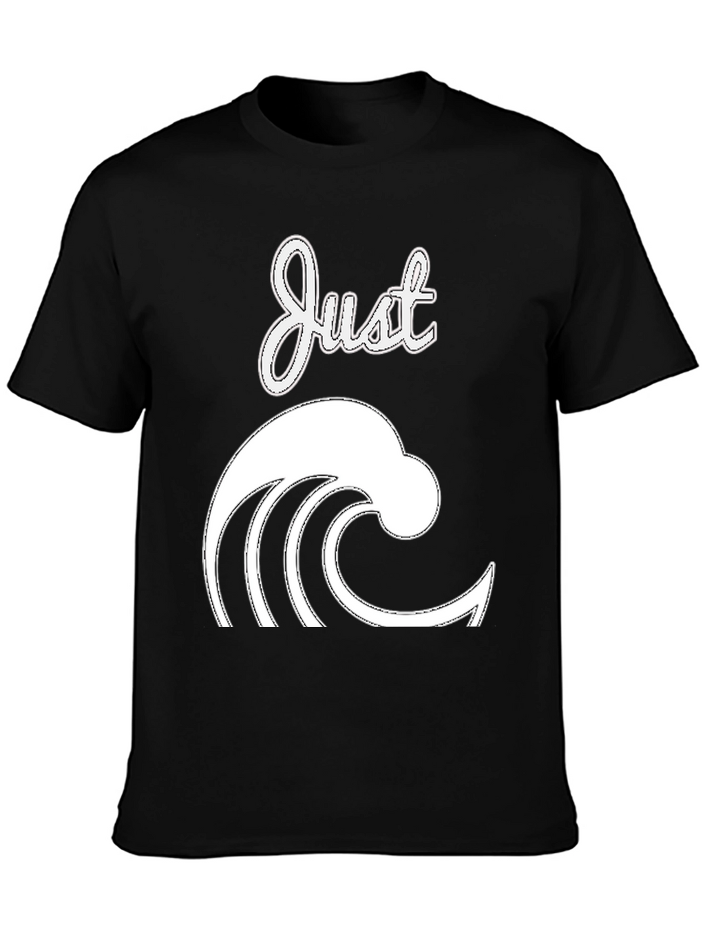 Just Wave Graphic Tee - Black Casual T-Shirt