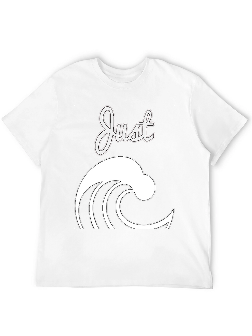 Just Wave Graphic Tee - Black Casual T-Shirt