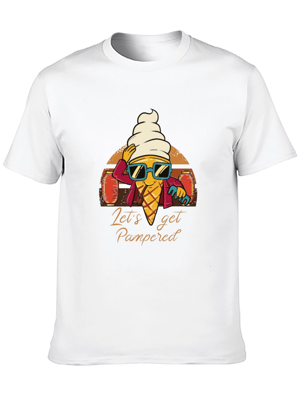 Cool Ice Cream Cone Graphic T-Shirt