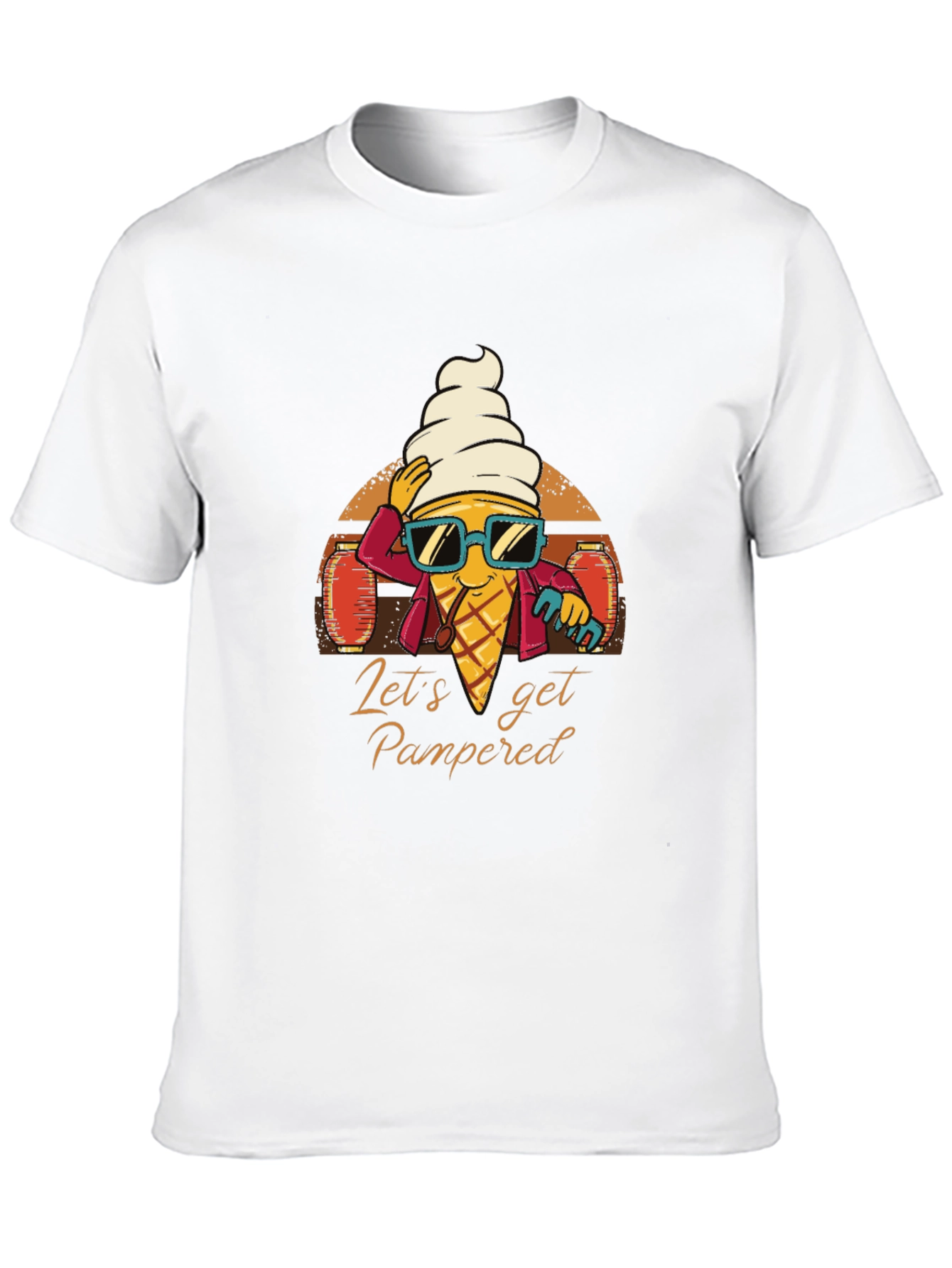Cool Ice Cream Cone Graphic T-Shirt