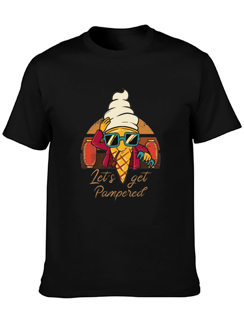 Cool Ice Cream Cone Graphic T-Shirt