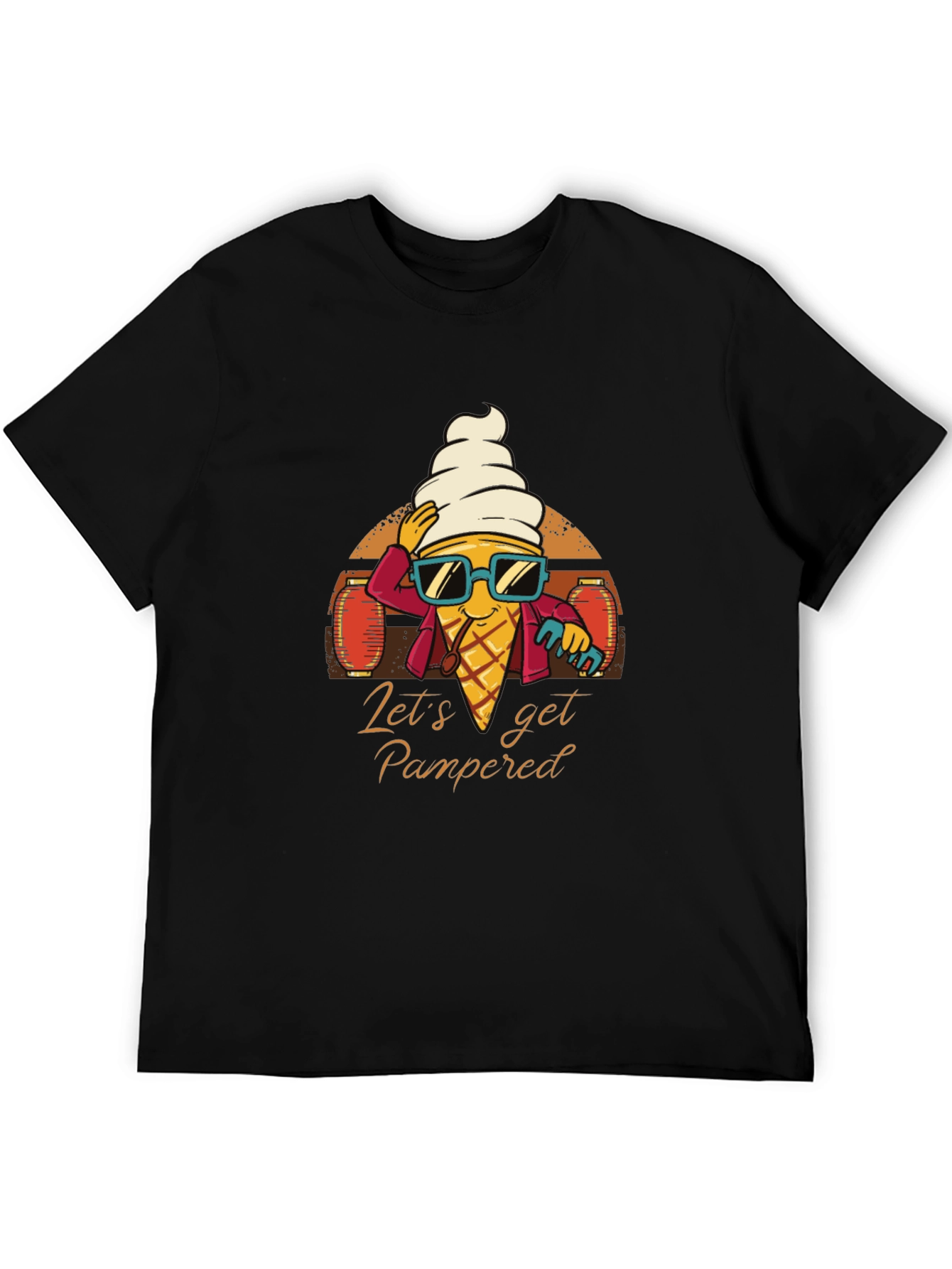 Cool Ice Cream Cone Graphic T-Shirt