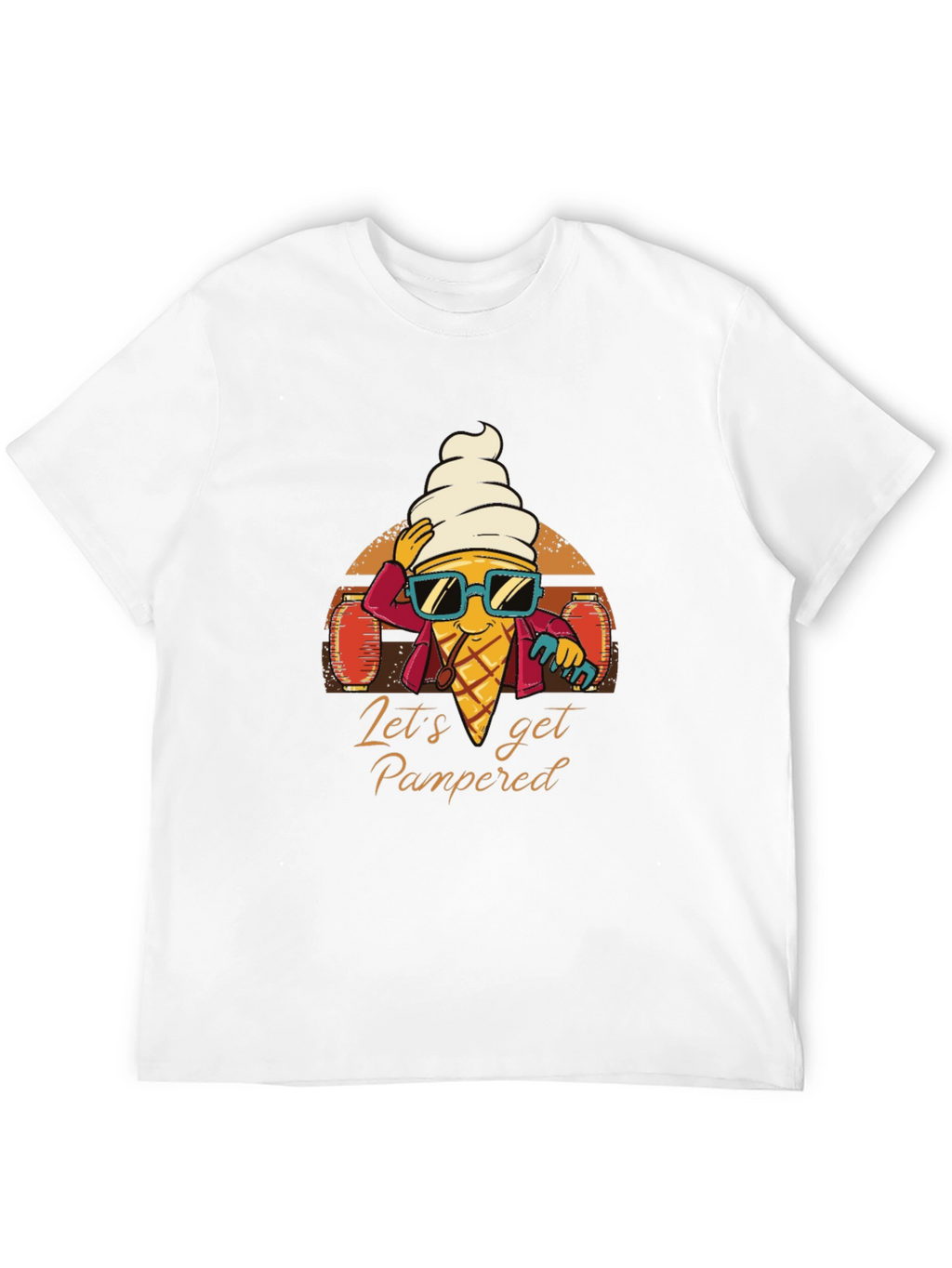 Cool Ice Cream Cone Graphic T-Shirt