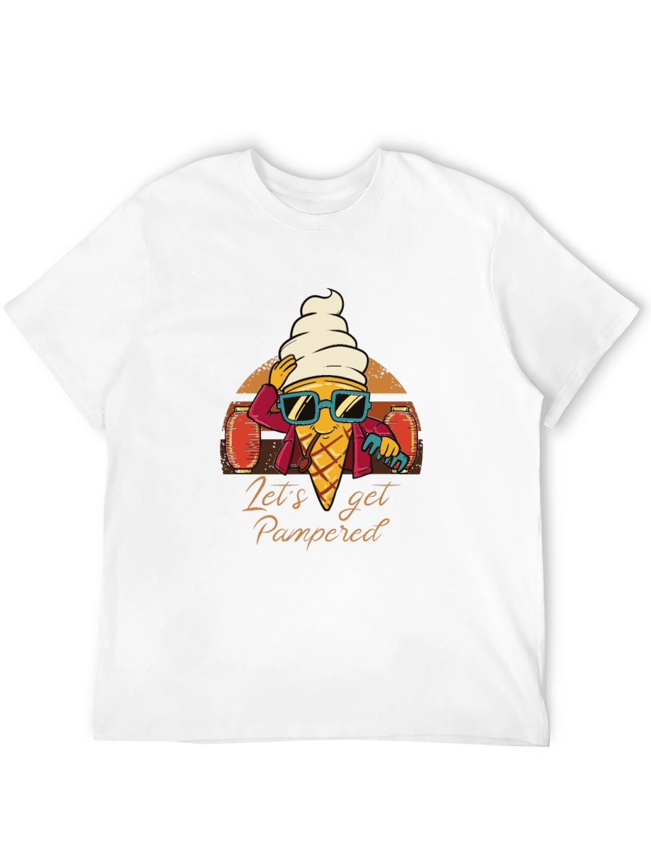 Cool Ice Cream Cone Graphic T-Shirt