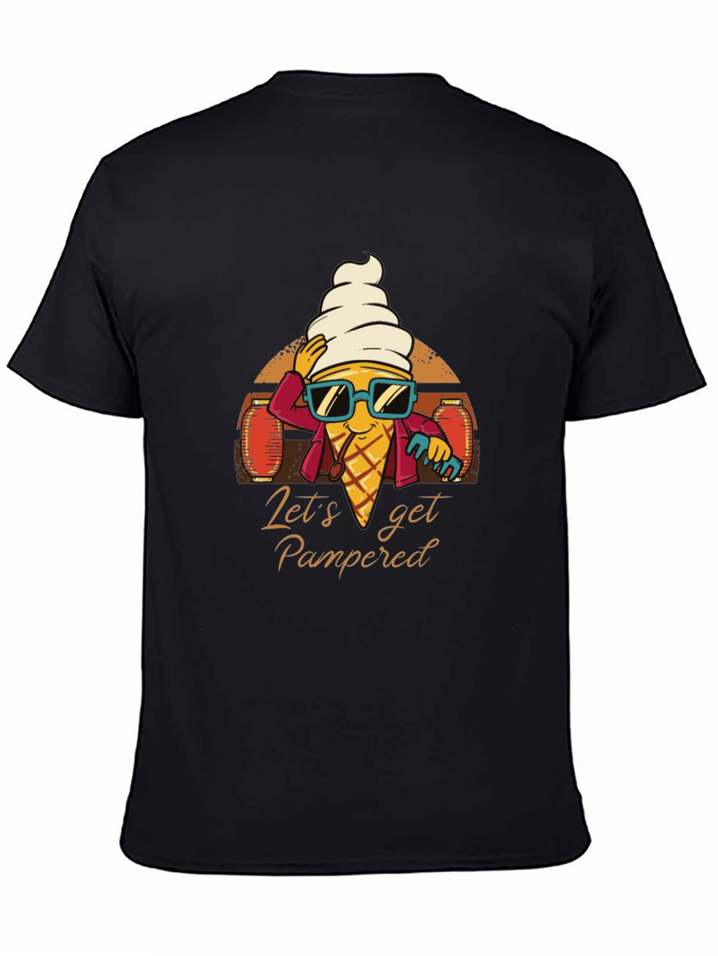 Cool Ice Cream Cone Graphic T-Shirt