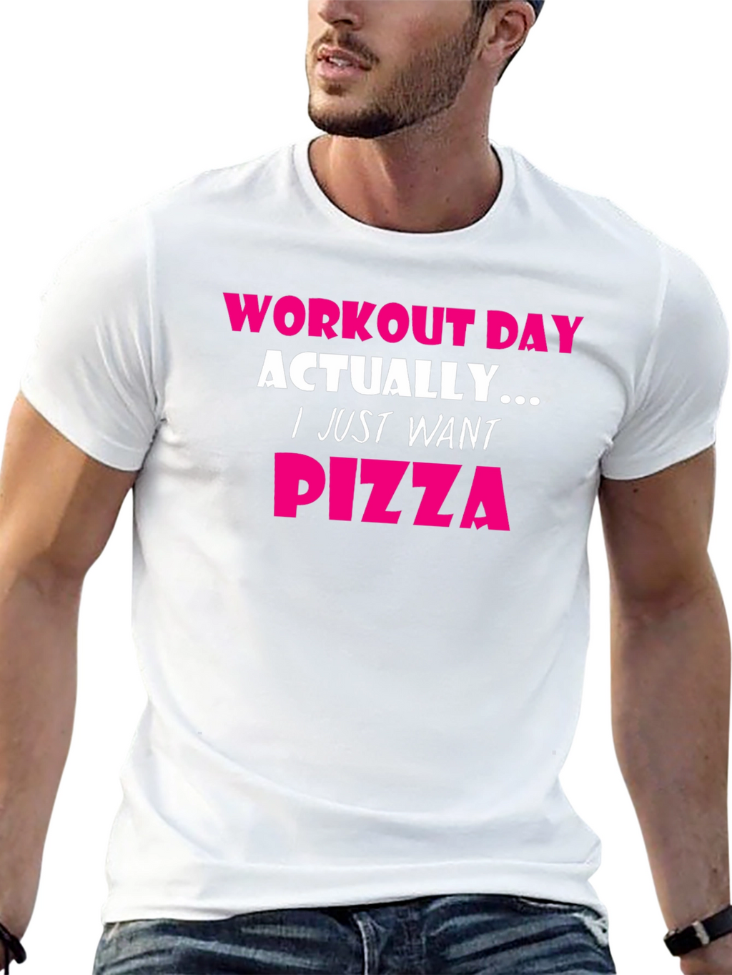 Workout Day Pizza T-Shirt - Funny Gym Tee