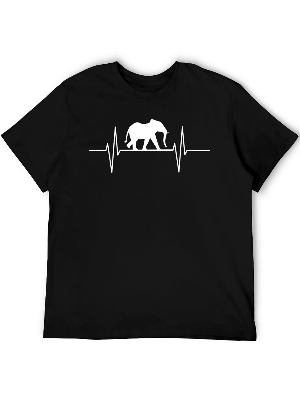 Elephant Heartbeat Graphic Tee - Black
