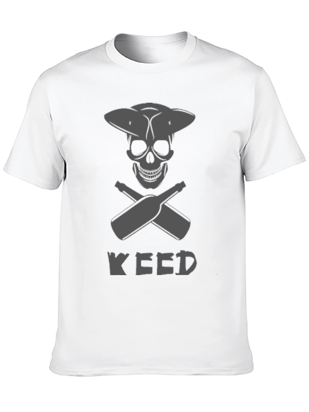 Skull & Crossed Bottles Weed T-Shirt - Black
