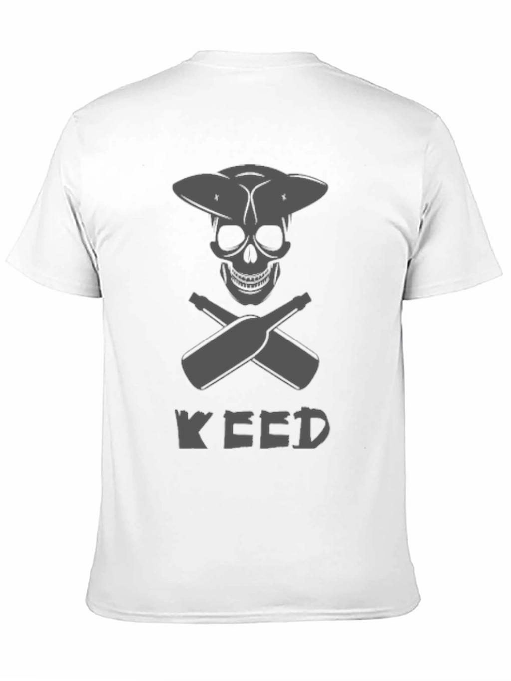 Skull & Crossed Bottles Weed T-Shirt - Black