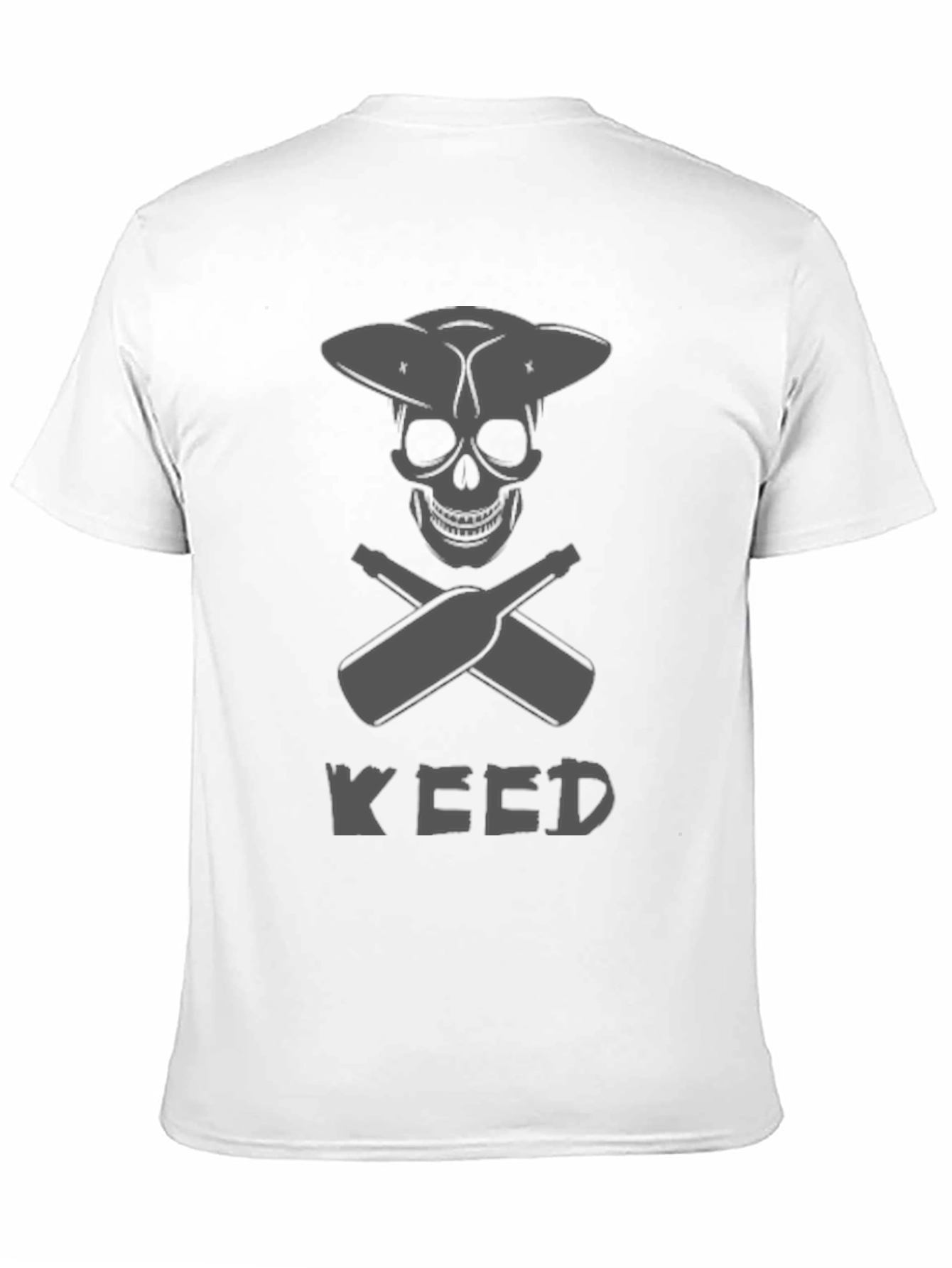 Skull & Crossed Bottles Weed T-Shirt - Black
