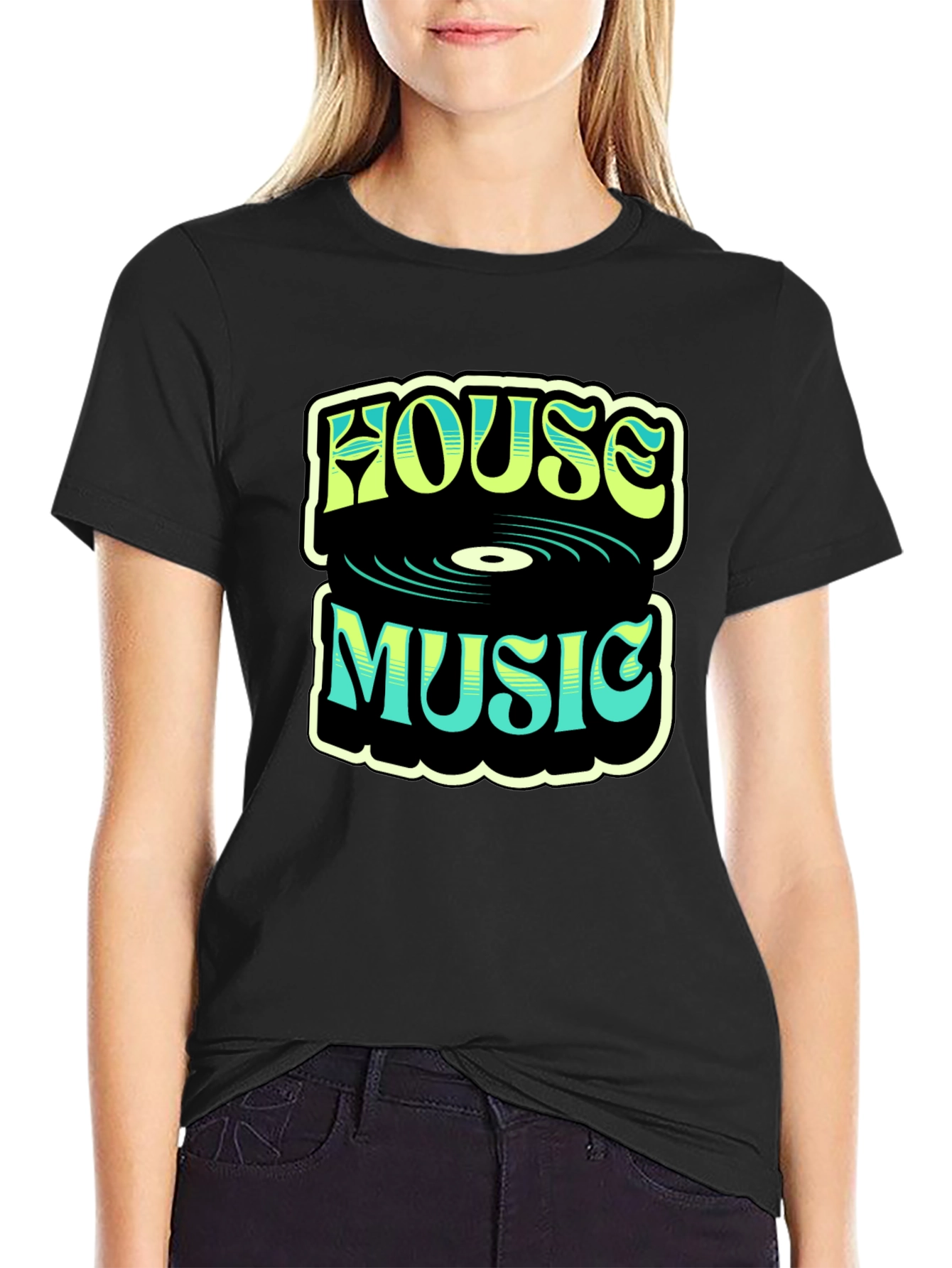 House Music Graphic T-Shirt - Retro Design