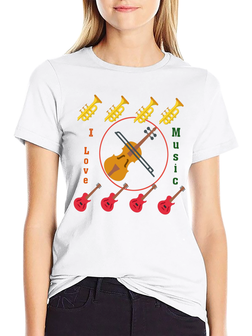 I Love Music Graphic Tee