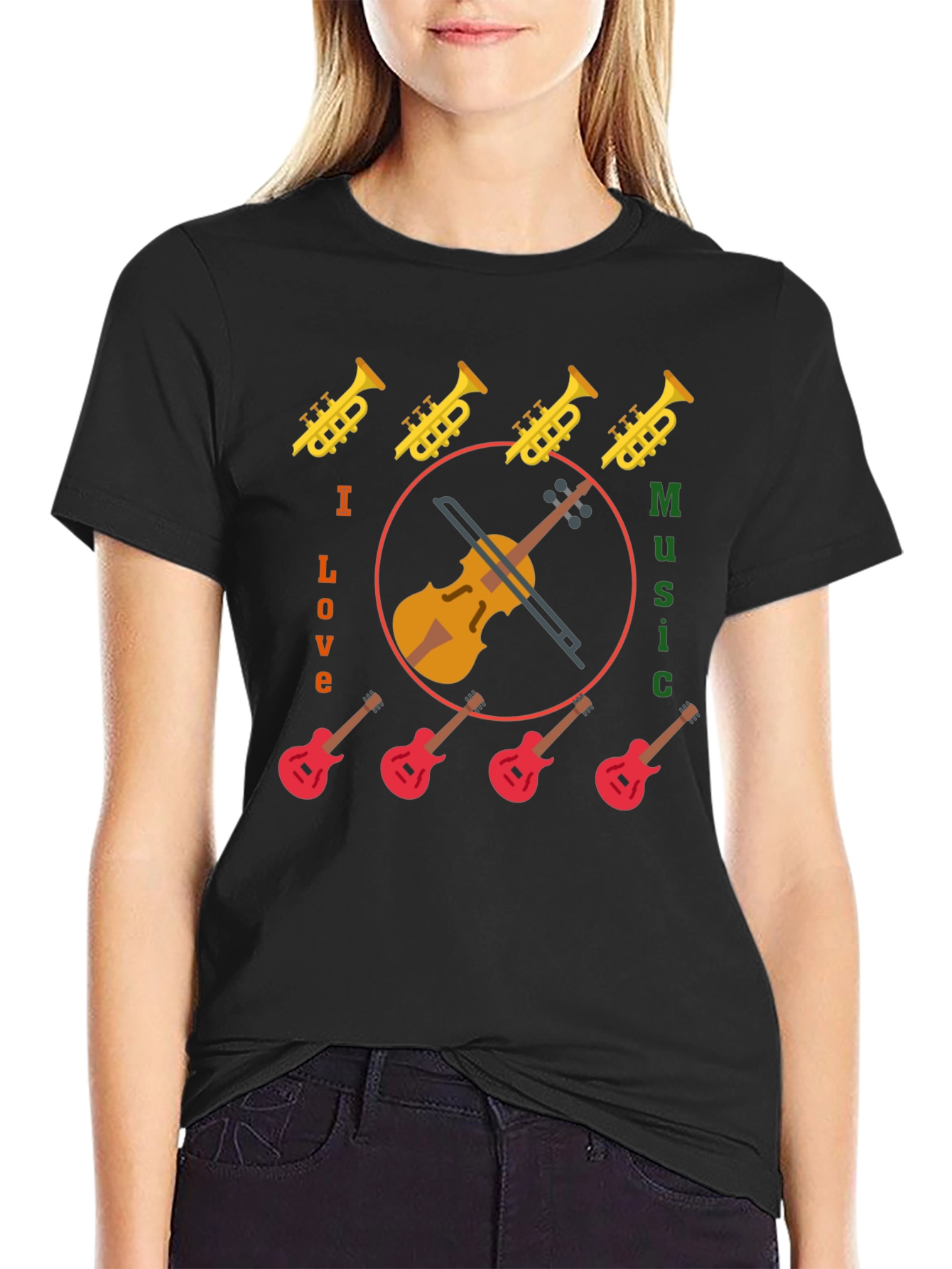 I Love Music Graphic Tee