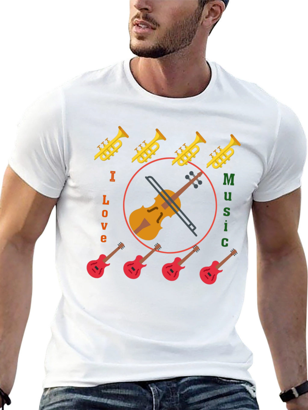 I Love Music Graphic Tee