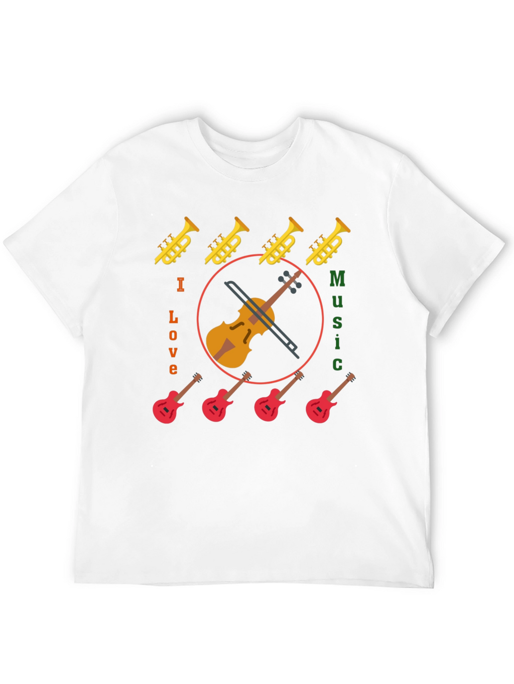 I Love Music Graphic Tee