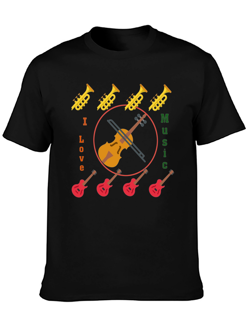 I Love Music Graphic Tee