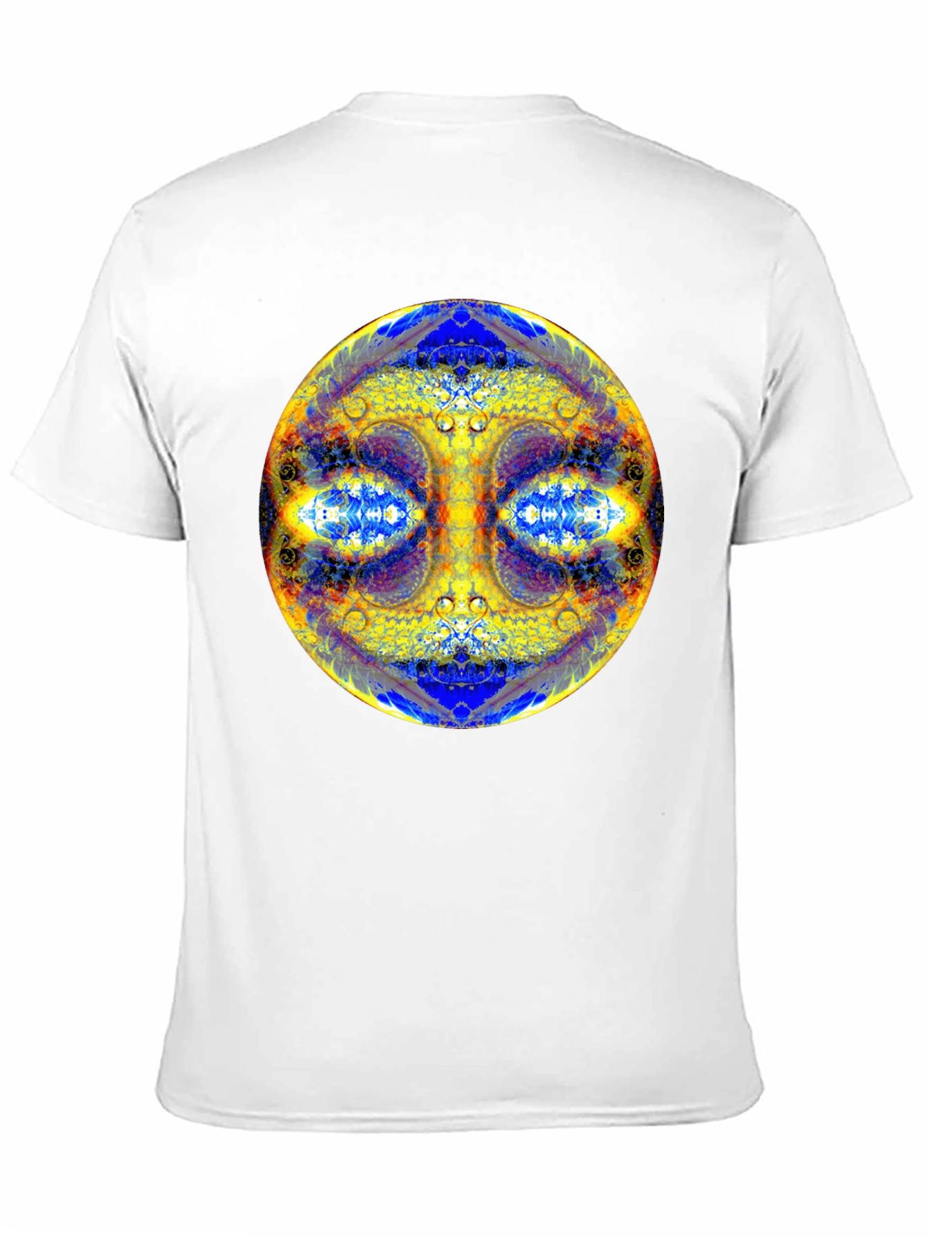Psychedelic Mandala Graphic Tee - Black Cotton T-Shirt