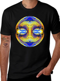 Psychedelic Mandala Graphic Tee - Black Cotton T-Shirt