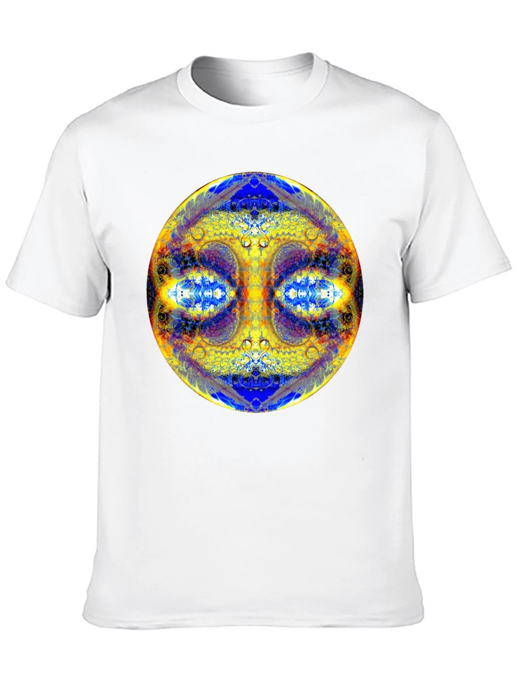 Psychedelic Mandala Graphic Tee - Black Cotton T-Shirt
