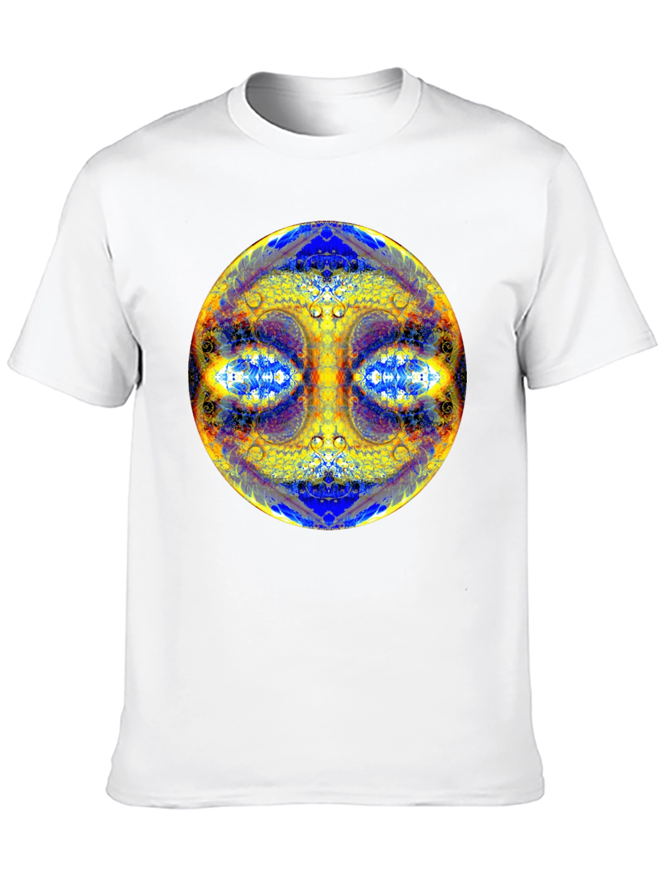 Psychedelic Mandala Graphic Tee - Black Cotton T-Shirt
