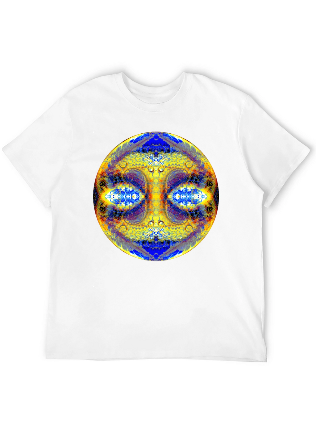 Psychedelic Mandala Graphic Tee - Black Cotton T-Shirt